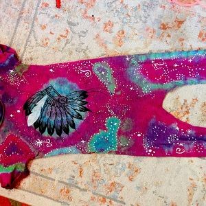 Rags to Raches Indian silver feather 🪶 romper.